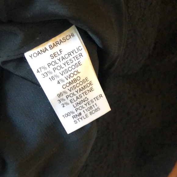 Vintage YOANA BARASCHI SLEEVELESS BLACK DRESS SIZE 8 - Picture 8 of 9